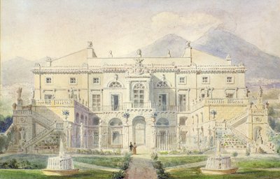 View of a Villa on the Bay of Naples by Pierre Francois Leonard Fontaine